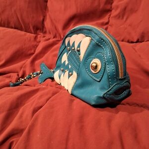Betsey Johnson Blue Fish Clutch